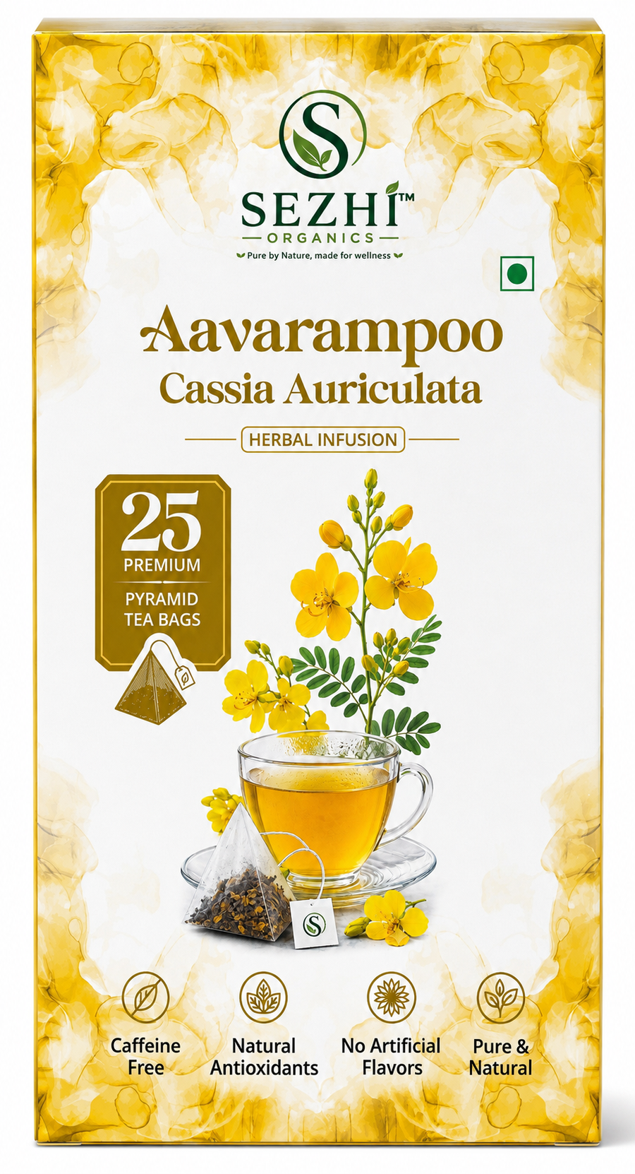 Sezhi Organics Avarampoo Herbal Infusion | 100% Natural Dried Avarampoo Flowers