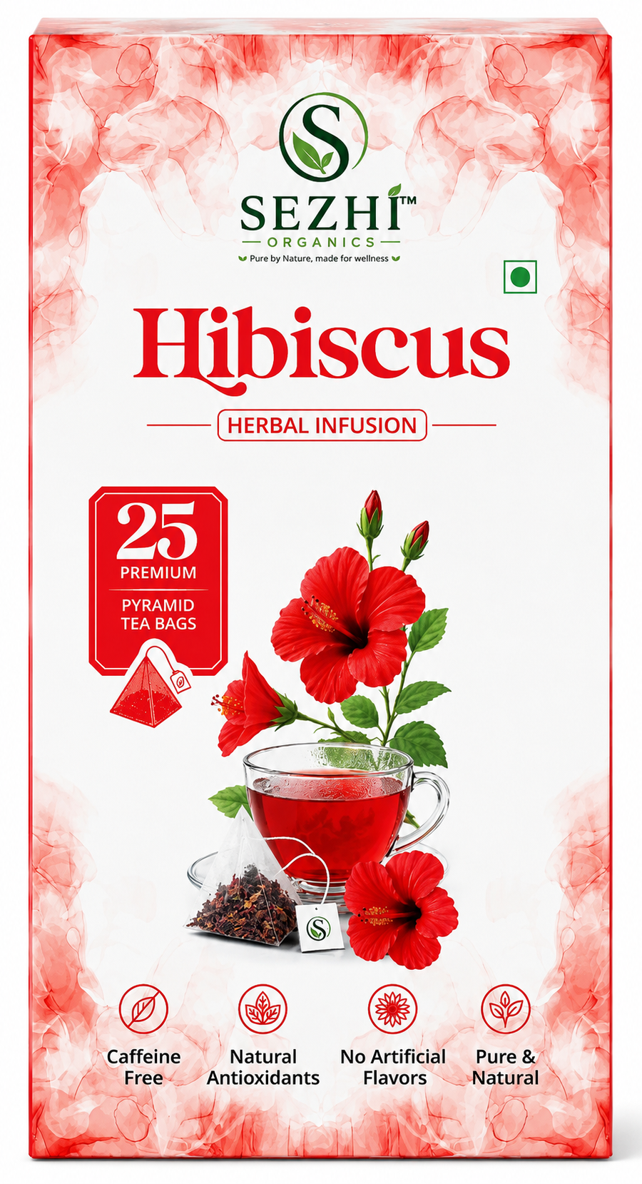 Sezhi Organics Hibiscus Herbal Infusion | 100% Natural Dried Hibiscus Flowers